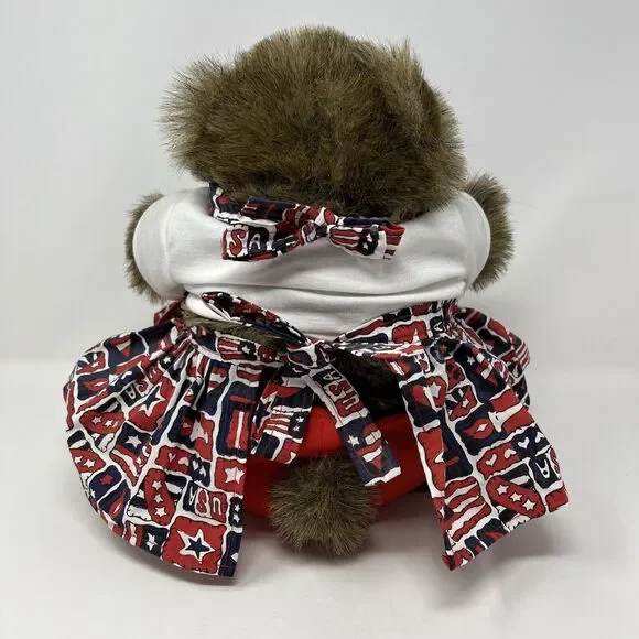 Build-A-Bear Chubby Cubby Vintage Plush‎ Teddy Pinafore Dress Shoes Has Orig Tag - Picture 5 of 15